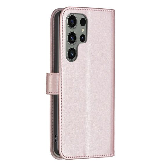 For Samsung Galaxy S25 Ultra 5G Magnetic Buckle Leather Phone Case(Gold)