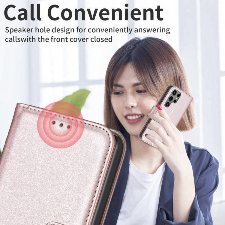 For Samsung Galaxy S25 Ultra 5G Magnetic Buckle Leather Phone Case(Gold)
