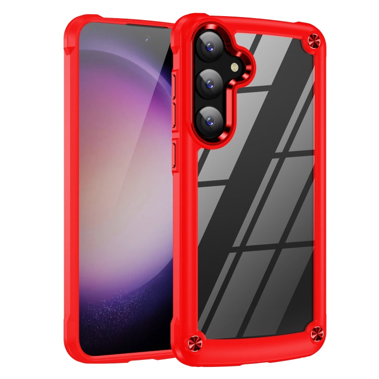 For Samsung Galaxy S25 5G TPU + PC Lens Protection Phone Case(Red)