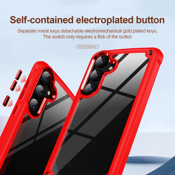 For Samsung Galaxy S25 5G TPU + PC Lens Protection Phone Case(Red)