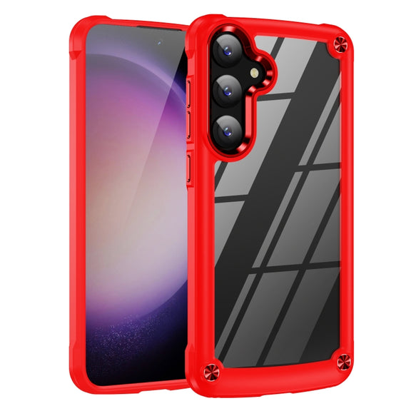 For Samsung Galaxy S25 5G TPU + PC Lens Protection Phone Case(Red)