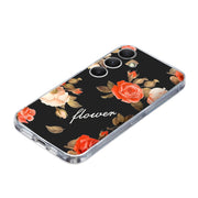 For Samsung Galaxy S25+ 5G Colorful Painting Pattern TPU Phone Case(Flowers On Black)