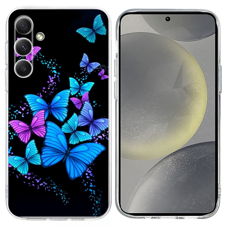For Samsung Galaxy S25+ 5G Colorful Painting Pattern TPU Phone Case(Color Butterflies)