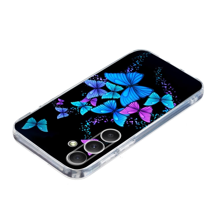 For Samsung Galaxy S25+ 5G Colorful Painting Pattern TPU Phone Case(Color Butterflies)