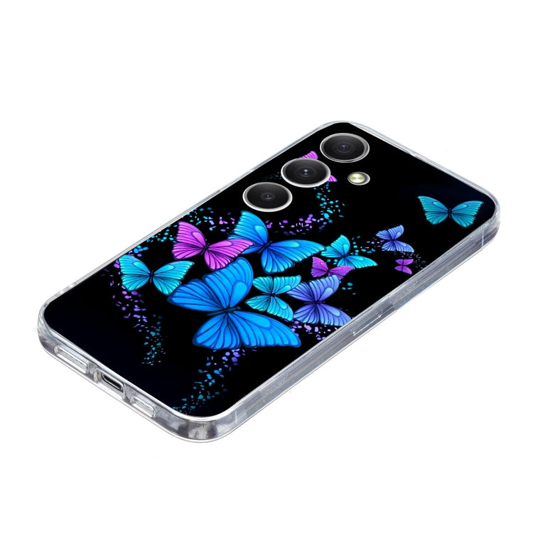 For Samsung Galaxy S25+ 5G Colorful Painting Pattern TPU Phone Case(Color Butterflies)