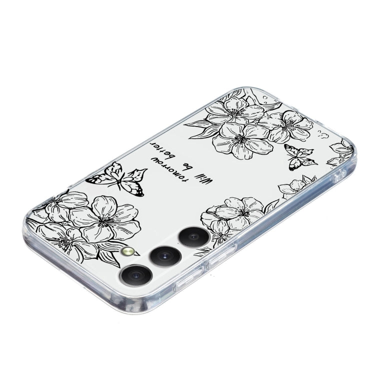 For Samsung Galaxy S25 5G Colorful Painting Pattern TPU Phone Case(Butterfly Flower)