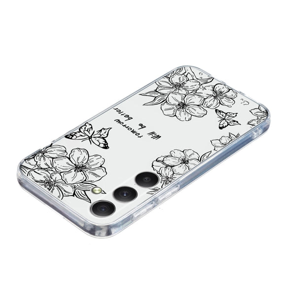 For Samsung Galaxy S25 5G Colorful Painting Pattern TPU Phone Case(Butterfly Flower)