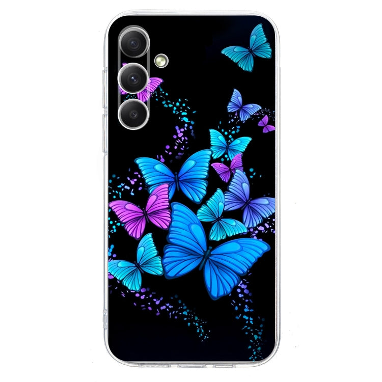 For Samsung Galaxy S25 5G Colorful Painting Pattern TPU Phone Case(Color Butterflies)