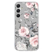 For Samsung Galaxy S25 FE 5G Colorful Painting Pattern TPU Phone Case(Flowers On Grey)