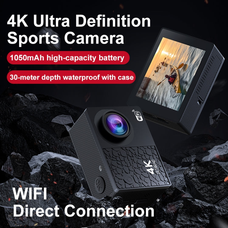 I5-360 2.0 inch IPS HD Screen Wide Angle 4K Action Camera, Specification:with Remote Control