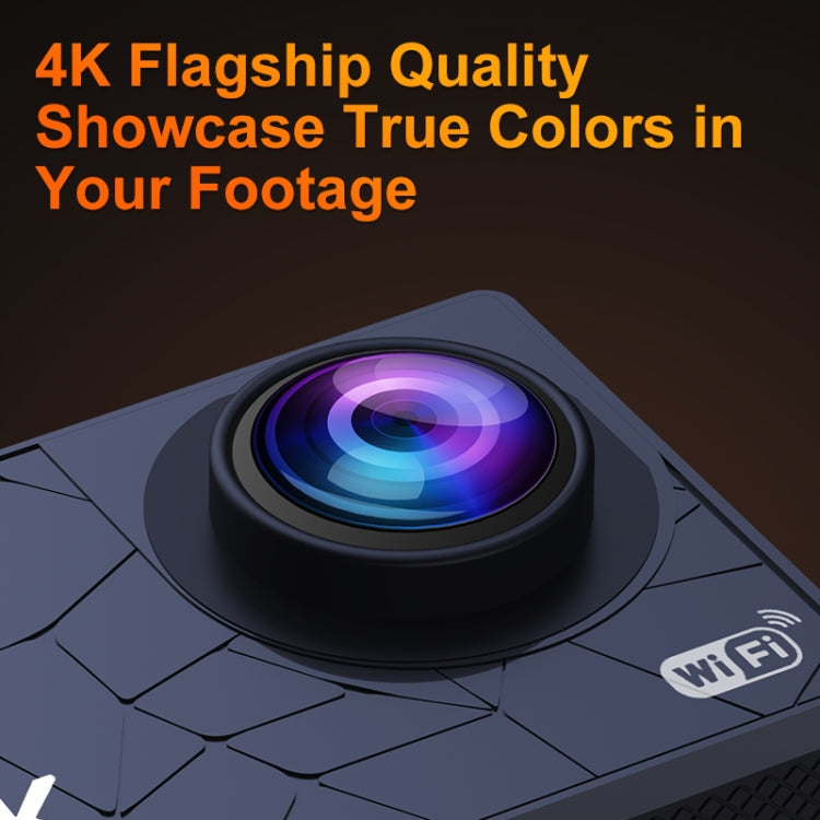 I5-361 2.0 inch IPS HD Screen Wide Angle 4K WiFi Action Camera, Style:with Remote Control