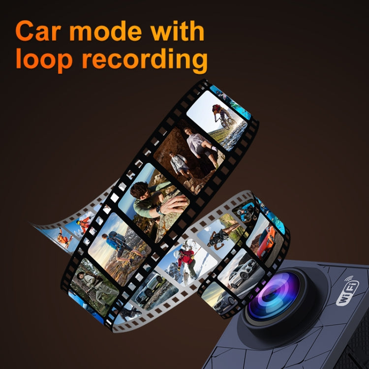 I5-361 2.0 inch IPS HD Screen Wide Angle 4K WiFi Action Camera, Style:with Remote Control