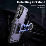 For Samsung Galaxy S25+ 5G Ring Holder PC Hybrid TPU Phone Case(Purple)