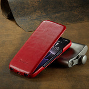 For iPhone 16 Pro Fierre Shann 64 Texture Vertical Flip PU Leather Phone Case(Red)