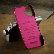 For iPhone 16 Fierre Shann Retro Oil Wax Texture Card Slots PU Leather Phone Case(Red)