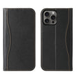 For iPhone 16 Pro Fierre Shann Cowhide Leather Flip Leather Phone Case(Black) - free shipping - PMC Jewellery - Order now!
