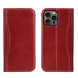 For iPhone 16 Pro Fierre Shann Cowhide Leather Flip Leather Phone Case(Red) - free shipping - PMC Jewellery - Order now!