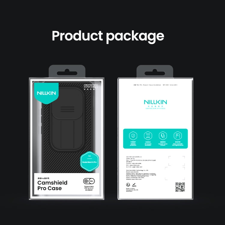 For Redmi Note 14 Pro 5G NILLKIN CamShield Pro PC Phone Case(Black)