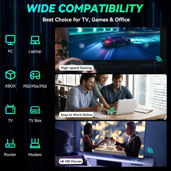 8m Gigabit Network Cat 8 Dual-shielded Cable