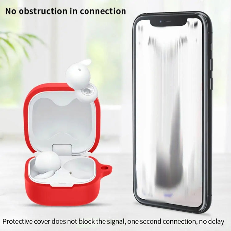 For Sony linkBuds Open Headset Silicone Protective Case(Black)
