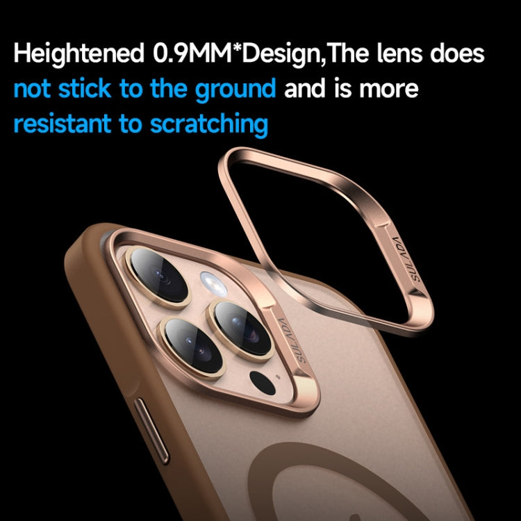 For iPhone 16 Plus SULADA Light Sand MagSafe Magnetic PC Hybrid TPU Phone Case(Black)