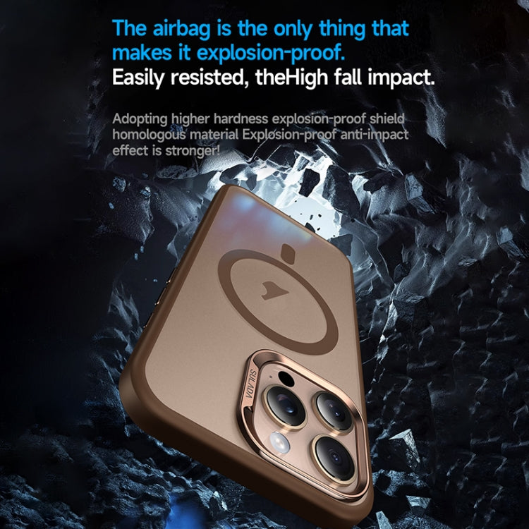 For iPhone 16 Pro Max SULADA Light Sand MagSafe Magnetic PC Hybrid TPU Phone Case(Blue)