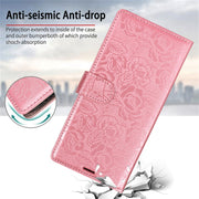 For Samsung Galaxy S25 5G Peony Flowers Imprint Leather Phone Case(Pink)
