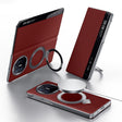 For Huawei Mate X5 / X3 SULADA Smart View Window MagSafe Magnetic Holder Leather Phone Case(Red) - Huawei Cases by SULADA | Online Shopping South Africa | PMC TechLife | Buy Now Pay Later Mobicred