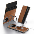For Huawei Mate XT Ultimate Design SULADA Smart View Window MagSafe Magnetic Holder Leather Phone Case(Brown) - Huawei Cases by SULADA | Online Shopping South Africa | PMC TechLife | Buy Now Pay Later Mobicred