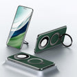 For Huawei Mate 60 Pro / Mate 60 Pro+ SULADA Top Grain Leather MagSafe Magnetic Holder Phone Case(Green) - Huawei Cases by SULADA | Online Shopping South Africa | PMC TechLife | Buy Now Pay Later Mobicred