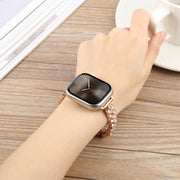 For Apple Watch 46mm / 49mm / 45mm / 44mm Quick Release Leaf Diamond Alloy Slim Watch Band(Gold)
