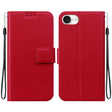 For iPhone 16e Ultra-thin Voltage Magnetic Buckle Leather Phone Case(Red) - iPhone 16e Cases by PMC TechLife | Online Shopping South Africa | PMC TechLife | Buy Now Pay Later Mobicred