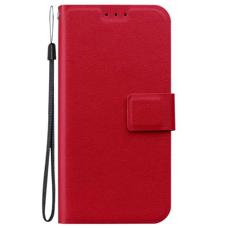 For iPhone 16e Ultra-thin Voltage Magnetic Buckle Leather Phone Case(Red)