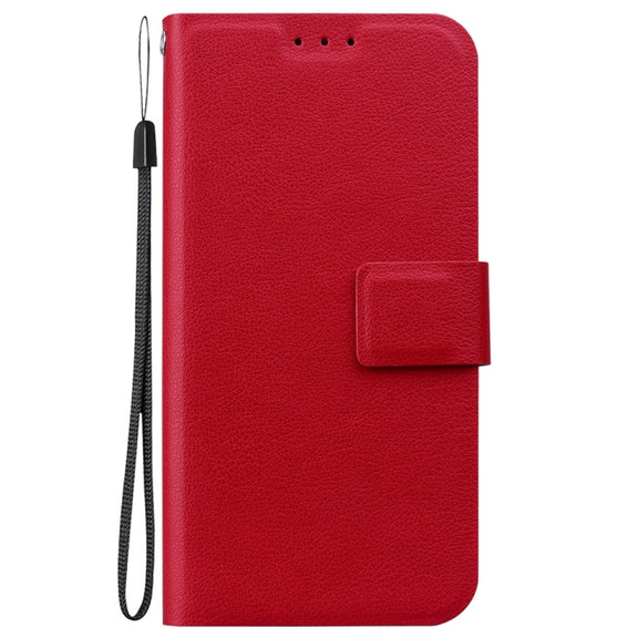 For iPhone 16e Ultra-thin Voltage Magnetic Buckle Leather Phone Case(Red)