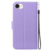 For iPhone 16e Ultra-thin Voltage Magnetic Buckle Leather Phone Case(Purple)