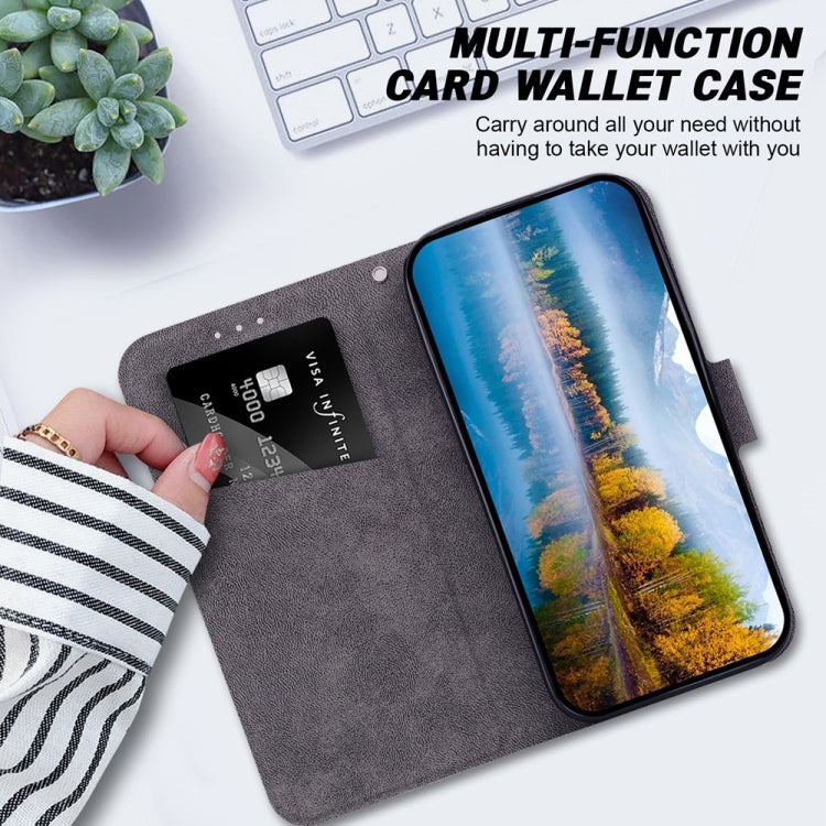 For iPhone 16e Ultra-thin Voltage Magnetic Buckle Leather Phone Case(Purple)