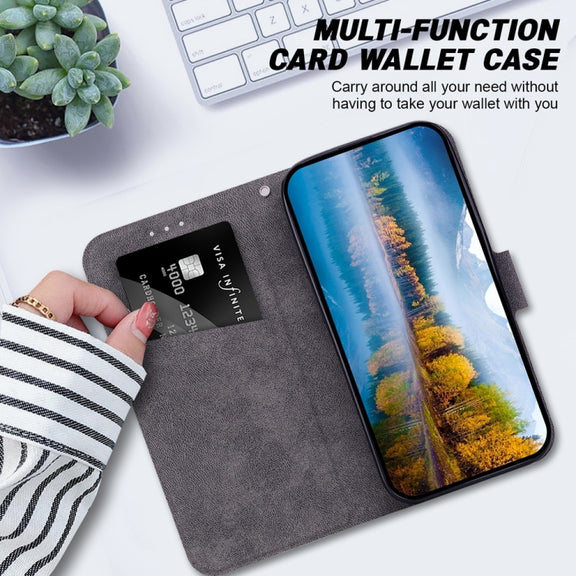 For iPhone 16e Ultra-thin Voltage Magnetic Buckle Leather Phone Case(Purple)