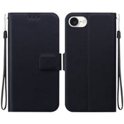 For iPhone 16e Ultra-thin Voltage Magnetic Buckle Leather Phone Case(Black)