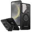 For Samsung Galaxy S25 5G Shield Frame Holder MagSafe Phone Case(Black) - Galaxy S25 5G Cases by PMC Jewellery | Online Shopping South Africa | PMC Jewellery | Buy Now Pay Later Mobicred