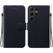 For Samsung Galaxy S25 Ultra 5G Ultra-thin Voltage Magnetic Buckle Leather Phone Case(Black)
