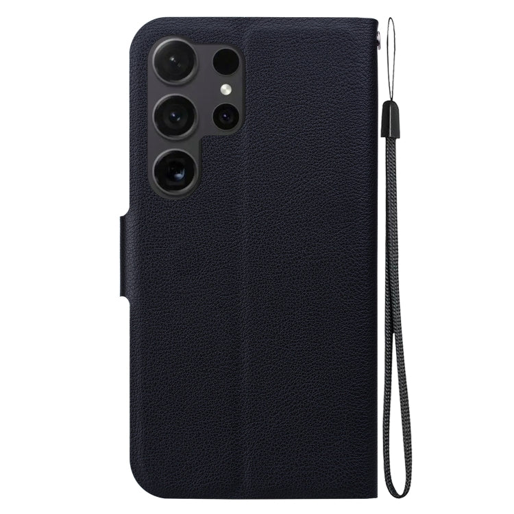 For Samsung Galaxy S25 Ultra 5G Ultra-thin Voltage Magnetic Buckle Leather Phone Case(Black)