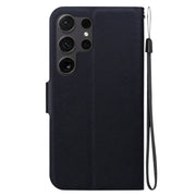 For Samsung Galaxy S25 Ultra 5G Ultra-thin Voltage Magnetic Buckle Leather Phone Case(Black)