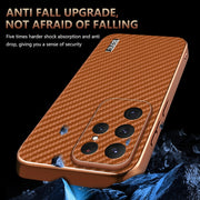 For Samsung Galaxy S25 Ultra 5G AZNS Electroplated Edge Carbon Fiber Texture Phone Case(Green)
