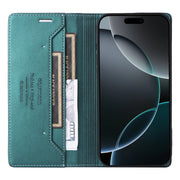 For iPhone 16 Pro Max GQUTROBE G01 RFID Anti-theft Leather Phone Case(Green)
