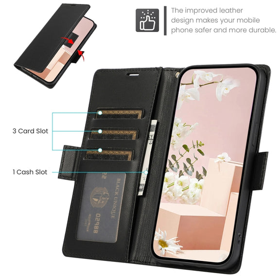 For Samsung Galaxy S25 / S24 5G Side Buckle RFID Anti-theft Leather Phone Case(Black)