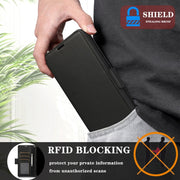 For Samsung Galaxy S25 / S24 5G Side Buckle RFID Anti-theft Leather Phone Case(Black)