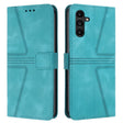 For Samsung Galaxy S25 5G Triangle Solid Color Leather Phone Case(Green) - Galaxy S25 5G Cases by PMC TechLife | Online Shopping South Africa | PMC TechLife | Buy Now Pay Later Mobicred