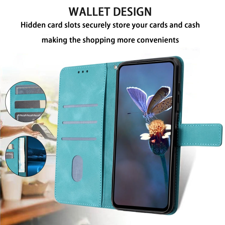 For Samsung Galaxy S25 5G Triangle Solid Color Leather Phone Case(Green)