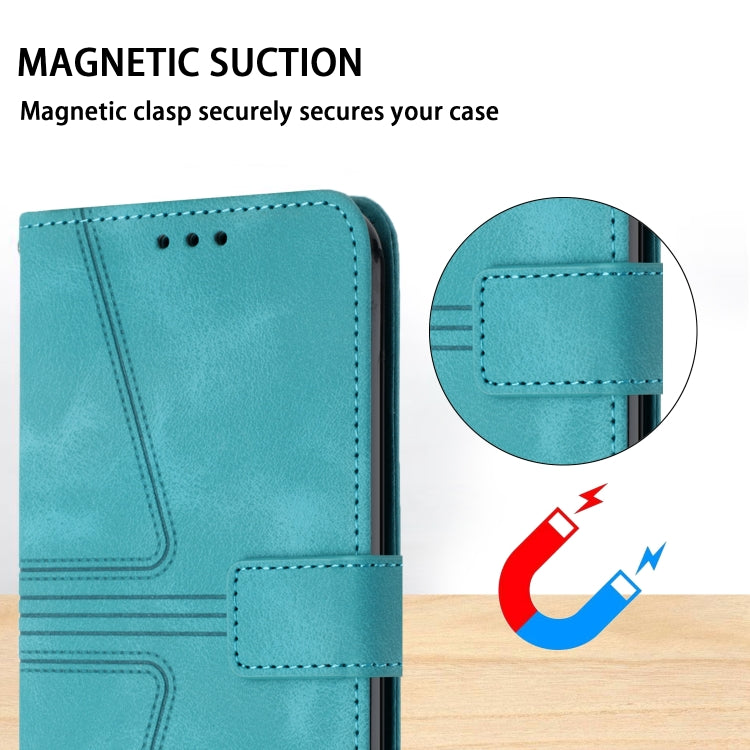 For Samsung Galaxy S25 5G Triangle Solid Color Leather Phone Case(Green)