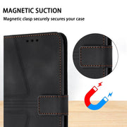 For Samsung Galaxy S25+5G Triangle Solid Color Leather Phone Case(Black)